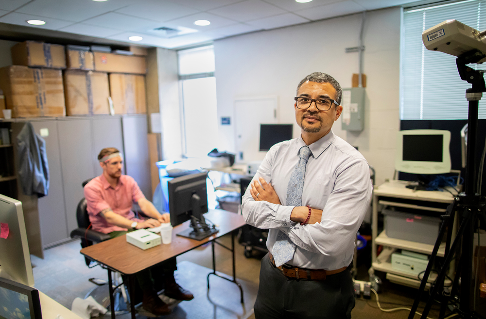 Roy Hamilton, associate professor of Neurology and Physical Medicine and Rehabilitation, standing in the Brain Science, Innovation, Translation, and Modulation Center